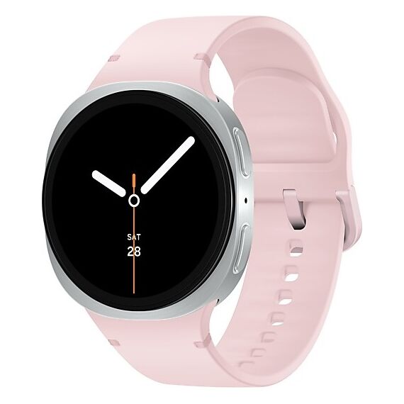 Galaxy Watch8 | 44 мм | 4G LTE | Silver | Sport/Pink | S/M, Размер ремешка : S/M, Тип ремешка : Sport, Размер корпуса : 44 мм, Подключение часов : Bluetooth / Wi-Fi + 4G LTE, Цвет ремешка: Pink, Цвет: Silver
